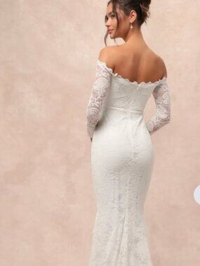Lulu's Beloved by Casablanca White Lace Wedding Dress, Size XL, Never Worn
